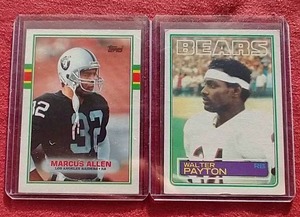 (2) RB Legend Cards - Marcus Allen & Walter Payton