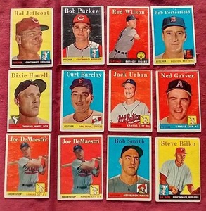 (12) 1958 Topps Baseball Cards