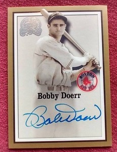 2000 Fleer Greats of the Game Bobby Doerr Autograph Card