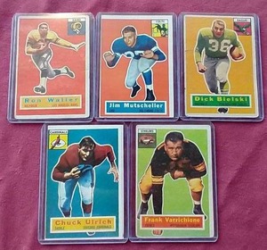 (5) 1956 Topps Football Cards