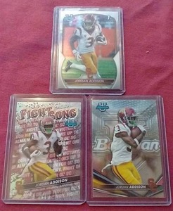 (3) Bowman University Jordan Addison Cards - Includes 1st Bowman