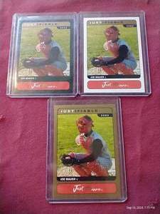 (3) 2002 Just Minors Joe Mauer Cards - 3 Different Colors