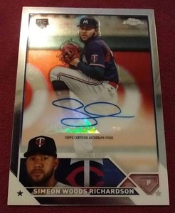 2023 Topps Chrome Simeon Woods Richardson Autograph Rookie Card