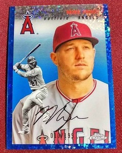 2023 Topps Chrome Mike Trout Blue Mini Diamond Refractor Card - #d199