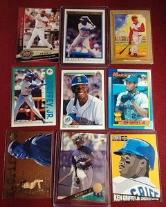(9) Ken Griffey Jr. Cards