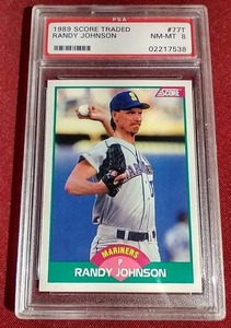 1989 Score Randy Johnson Rookie Card - PSA 8
