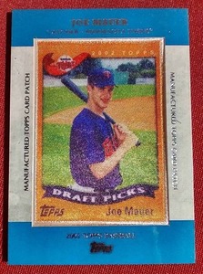 2013 Topps Joe Mauer Manufactured Patch Rookie Card