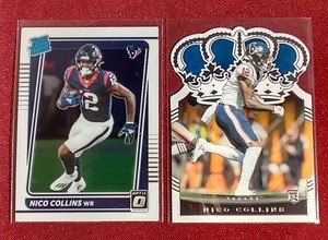 (2) 2021 Nico Collins Rookie Cards