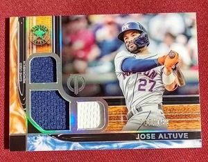 2022 Topps Tribute Jose Altuve Game-Used Triple Patch Card - #d199