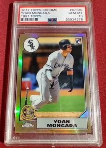 2017 Topps Chrome Yoan Moncada Refractor Rookie Card - PSA 10