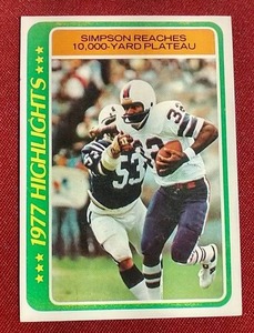 1978 Topps O.J. Simpson Highlights Card