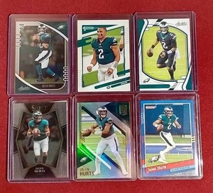 (6) Jalen Hurts Cards - Includes Rookie