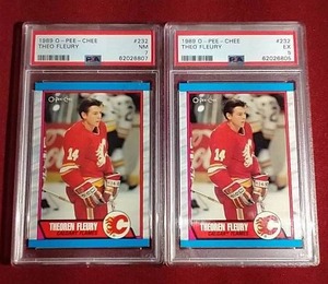 (2) PSA 1989-90 O-Pee-Chee Theoren Fleury Rookie Cards - 7 & 5