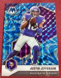 2021 Mosaic Reactive Blue Justin Jefferson Prizm Card