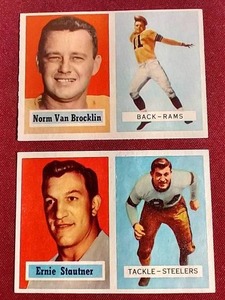 (2) NICE 1957 Topps Football Cards - Both HOFers