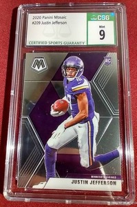 2020 Mosaic Justin Jefferson Rookie Card - CSG 9