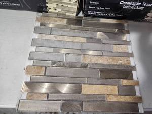 42sqft champagne toast mosiac tile
