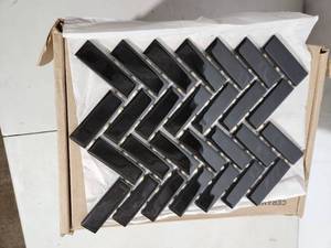 24sqft gloss black mosiac tile