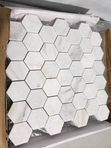 3 boxes marble hexagon mosiac tile