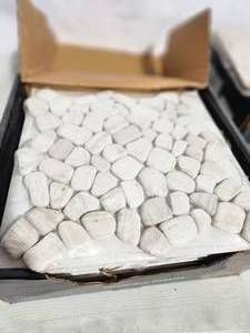 22 sheets white oak pebbles mosiac tile