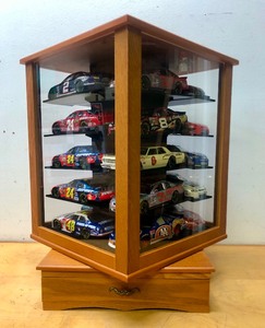 lot 190 image: Awesome Rotating Display Case Full of Diecast 118 Scale Cars 