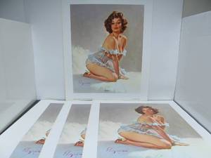 lot 98 image: Lot of 10 Gil Elvgren Pinup Prints