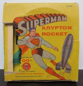lot 91 image: Original Vintage 1950s SUPERMAN Krypton Rocket Toy Set