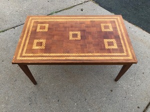 lot 203 image: Vintage Inlaid Marquetry Side Table