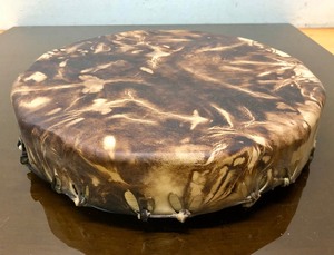lot 259 image: Impressive Handmade Animal Hide Drum
