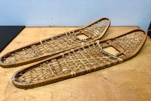lot 270 image: Nice Vintage Field & Forest Snowmobile Wooden Snowshoes