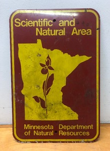 lot 310 image: Vintage Minnesota DNR Metal Sign - Scientific & Natural Area