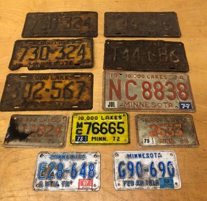 lot 317 image: Lot of Old Vintage License Plates