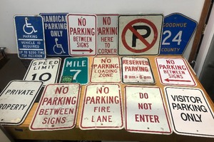 lot 319 image: Large Lot of Vintage etc Metal Street Signs