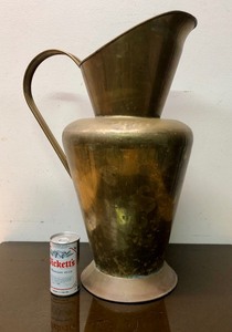 lot 295 image: LARGE Brass Decorate Pitcher