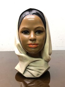 lot 344 image: Lovely Mid Century Female Bust Sculpture by Marwal