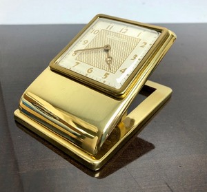 lot 353 image: Quality Vintage Brass 1950s era Phinney Walker Travel Clock