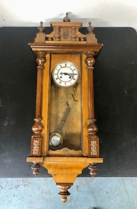 lot 363 image: Antique 19th Century Ornate Regulator Wall Clock
