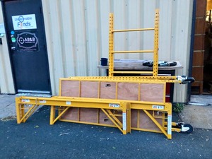 lot 467 image: PAIR (2) Like-New Heavy Duty Rolling Scaffolding Sets