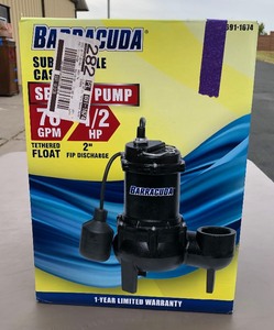 lot 472 image: Brand New BARRACUDA Cast Iron Submersible Sewage Pump
