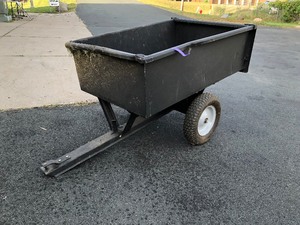 lot 483 image: Large GROUNDWORK Metal Riding Lawn Mower Trailer