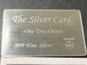 1 TROY OZ .999 FINE SILVER SILVER CARD