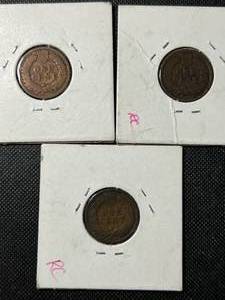 3 US INDIAN HEAD CENTS 1903-05