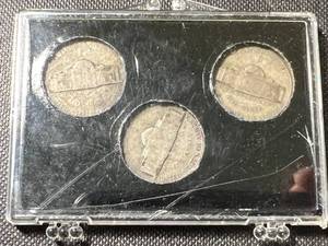 3 US JEFFERSON WAR NICKELS