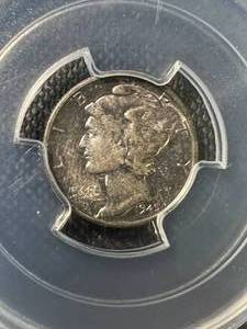 1945-D US MERCURY DIME PCGS MS65