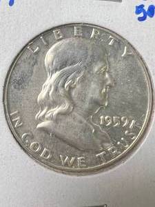 1959 US FRANKLIN HALF DOLLAR