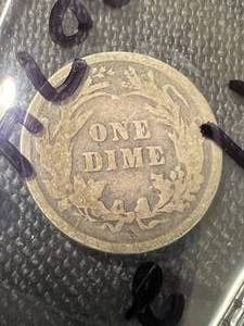 1897 US BARBER DIME