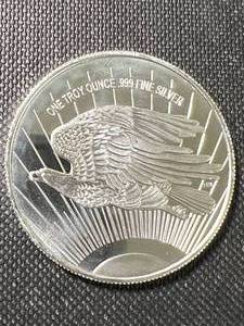 1 TROY OZ .999 FINE SILVER AMERICAN EAGLE ROUND