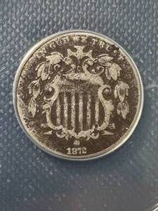 1872 US SHIELD NICKEL ANACS VF20 DETAILS