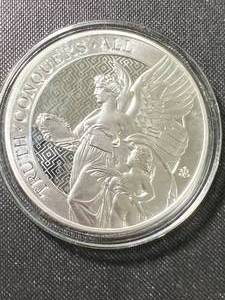 5 TROY OZ .999 FINE SILVER TRUTH CONQUERS ALL ROUND IN AIRTITE