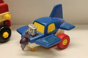 lot 189 image: Toy Fire Truck and Airplane Set